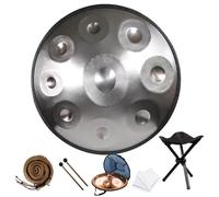 Handpan Drum, 10 Notes Steel Tongue Drum, Harmonic Percussion Instrument for Sound Healing and Yoga