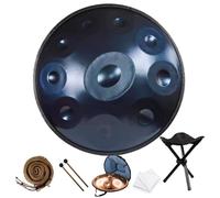 Handpan Drum, 10 Notes Steel Tongue Drum, Harmonic Percussion Instrument for Sound Healing and Yoga
