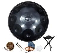 Handpan Drum, 10 Notes Steel Tongue Drum, Harmonic Percussion Instrument for Sound Healing and Yoga