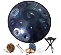Handpan Drum, 10 Notes Steel Tongue Drum, Harmonic Percussion Instrument for Sound Healing and Yoga
