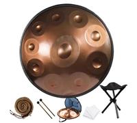 Handpan Drum, 10 Notes Steel Tongue Drum, Harmonic Percussion Instrument for Sound Healing and Yoga