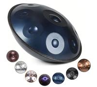Handpan Drum 12 Note 22" in D Minor for Beginners Mtat & Sound Healing 432Hz/440Hz Includes Carry Bag & Mallets (Blue 12 Note)