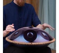 Handpan Drum, 12 Tones 22 Inch Steel Handpan Instrument 440/432h Gold In D Minor Tongue Drum With Handpan Soft Bag, Mallets, Hand Drum Stand For Beginners, Professionals, Music Therapy(432Hz)