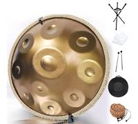 Handpan Drum 22 Inch 12 Notes for Meditation, Includes Tripod, Hammers, Carry Bag for Music Education and Entertainment