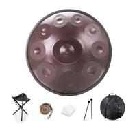 Handpan Drum 22 inch 432HZ/440HZ Handpan Drum 9/10/12 Notes D minor Handpan Drum Professional harmonic percussion instrument for sound healing, personal meditation and yoga (Purple)(Size:10 Notes(432H
