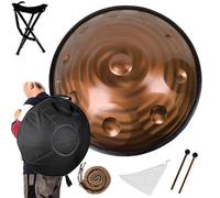 Handpan Drum, 22 Inch, 432Hz D Minor, 9/10/12 Notes Steel Tongue Drum with Storage Bag, Mallet, Stand for Children and Adults
