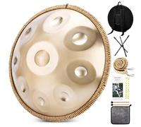 Handpan drum, 22 inch 9/10/12 Note 432 Hz Steel Tongue Drum in D Minor Hand Pan for Yoga Meditation Sound Healing(10Notes)