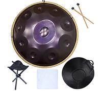 Handpan Drum 22 Inch 9/10/12 Notes 440HZ D Minor Steel Instrument with Soft Bag - Beginner Percussion for Meditation, Yoga, and Musical Education