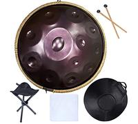 Handpan Drum 22 Inch 9/10/12 Notes 440HZ D Minor Steel Instrument with Soft Bag - Beginner Percussion for Meditation, Yoga, and Musical Education