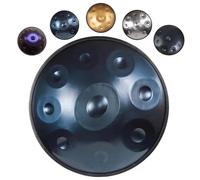 Handpan Drum 22-Inch 9-Notes 432Hz/440Hz D Minor Steel Hand Drum for Outside Garden, Steel Hand Pan with Handpan Drum Bag(Blue,440Hz)