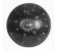 Handpan Drum, 22-Inch D Minor 9/10/12 Note 432/440Hz Adult Steel Hand Drum With Hand Pan Drum Bag, 2 Drumsticks, Stand, Ideal For Sound Healing, Personal Meditation, Yoga(Mandala,12 Notes (440Hz))