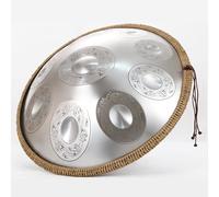 Handpan Drum, 22-Inch D Minor 9/10/12 Note 432/440Hz Adult Steel Hand Drum With Hand Pan Drum Bag, 2 Drumsticks, Stand, Ideal For Sound Healing, Personal Meditation, Yoga(Sunbird,10 Notes (440Hz))