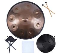 Handpan Drum 22 Inch Percussion Instrument Steel Hand Drum with Soft Handpan Bag, 2 Handpan Mallets, Handpan Stand, Lint-Free Cloth - 9/10/12 Notes(optional)