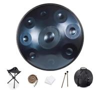 Handpan Drum 22 Inch, Professional Tuning Stainless Steel Instrument with 9/10/12 Notes in D Minor, Includes Carry Bag for Performance, Meditation, Yoga