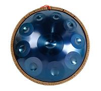 Handpan Drum 22-Inch Steel Percussion Drum with Soft Hand Pan Bag, Handpan Mallet, Handpan Stand, Dust-Free Cloth for Kids and Adults,Blue-10notes