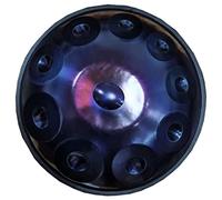 Handpan Drum 22 Inch Steel Tongue Drum 9/10 Notes 440HZ in D Minor Harmonic Percussion for Sound Healing Personal Meditation Yoga with Stand