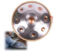 Handpan Drum, 22-Inch Steel Tongue Drum, 9 Notes in D Minor, Musical Harmonic Percussion Instrument for Sound Healing and Yoga