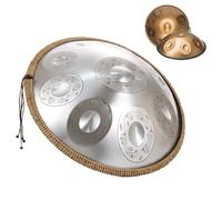 Handpan Drum 22 Inches D Minor Kurd, Handpan Drums For Adults, Hand Pan Steel Drum Percussion Instrument With Handpan Bag, Handpan Stand And Dust-Free Cloth(Sun,10 Notes(440Hz))