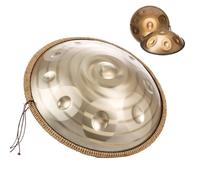 Handpan Drum 22 Inches D Minor Kurd, Handpan Drums For Adults, Hand Pan Steel Drum Percussion Instrument With Handpan Bag, Handpan Stand And Dust-Free Cloth(Spiral,10 Notes(432Hz))