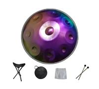 Handpan Drum, 22 Inches Steel Handpan with Bag, Handpan Mallet, Stand, Harmonic Percussion, Professional Instrument Hand Pan, for Sound Healing, Pressure Release, Personal Meditation
