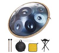 Handpan Drum 22 Inches9 Notes D Minor Steel Hand Drum Hand Pan Instrument with Mallets 432Hz440Hz Steel Sound Percussion Instruments for Adults BeginnersBlue432
