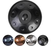 Handpan Drum 22in D Minor 9/10/12-Notes Steel Instrument with Soft Bag and Stand, Ideal for Adults and Beginners, Perfect for Music Therapy and Meditation