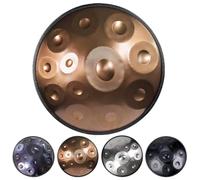 Handpan Drum 22in D Minor - 9/10/12 Notes Steel Musical Instrument with Carry Bag and Stand for Adults, 440Hz Tuning Perfect for Beginners and Musicians