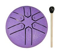 Handpan Drum 3 Inches 6 Notes Rain Drum for Outside Rain Drum Instrument Mini Handpan Drum Outdoor Rain Drum for Yoga Meditation(Purple)