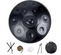 Handpan Drum 432 hz In D Minor 9 10 12 Notes 22 Inch Steel Hand Drum Percussion Instrument Yoga Meditation Beginner Handdrum Handmade Music Instrument Black10 Notes 432 Hz