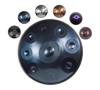 Handpan Drum 432Hz/440Hz - 10 Note Steel Tongue Drum 55cm with Stand Perfect for Mtat Yoga Sound Healing and Music Therapy (Blue 10 Note)