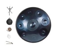 Handpan Drum 432Hz/440Hz, 9/10/12 Notes 22 Inches Concert Percussion Instrument with Drum Tripod, Steel Hand Pan Instrument Set for Meditation Yoga Sound Healing(Blue,440HZ/9Note)