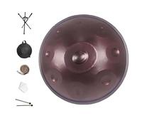 Handpan Drum 432Hz/440Hz, 9/10/12 Notes 22 Inches Concert Percussion Instrument with Drum Tripod, Steel Hand Pan Instrument Set for Meditation Yoga Sound Healing(Brown,440HZ/10Note)