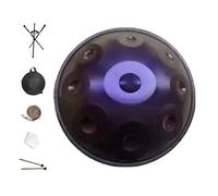 Handpan Drum 432Hz/440Hz, 9/10/12 Notes 22 Inches Concert Percussion Instrument with Drum Tripod, Steel Hand Pan Instrument Set for Meditation Yoga Sound Healing(Purple,440HZ/10Note)