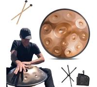 Handpan Drum 432Hz 440Hz, 9 10 12 Notes 55 cm Percussion Instrument with Tripod for Meditation Yoga Sound Healing