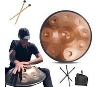 Handpan Drum 432Hz 440Hz, 9 10 12 Notes 55 cm Percussion Instrument with Tripod for Meditation Yoga Sound Healing