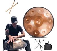 Handpan Drum 432Hz 440Hz, 9 10 12 Notes 55 cm Percussion Instrument with Tripod for Meditation Yoga Sound Healing
