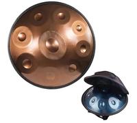 Handpan Drum 432Hz 440Hz D Minor 22" Steel Pan Drum 9/10/12Note Metal Percussion Instruments for Meditation Yoga Sound Healing(Gold,440HZ/9Note)