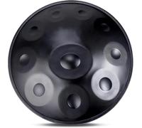 Handpan Drum, 432Hz/440Hz Hand Pan Drum Percussion Instrument For Sound Healing And Personal Meditation, 22 Inches 9/10/ 12 Notes Steel Tongue Drum With All Accessories,BLACK_10 NOTES,440Hz