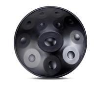 Handpan Drum, 432Hz/440Hz Hand Pan Drum Percussion Instrument For Sound Healing And Personal Meditation, 22 Inches 9/10/ 12 Notes Steel Tongue Drum With All Accessories (Size : 432Hz, Color : BLACK