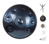 Handpan Drum 432Hz/440Hz, Handpan Drum Steel Hand Pan Set, 9/10/12 Notes 22 Inches Concert Percussion Instrument With Drum Tripod, For Meditation Yoga Sound Healing(Blue,432HZ/12Note)