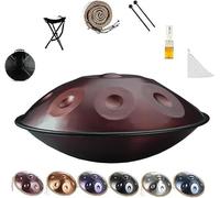Handpan Drum 432hz 440Hz Instrument D Menor 9/10/12 Tones 56cm Hand Pan Music Percusión For Sound Healing, Personal Meditation, Yoga(Brown,432HZ/12Hinweis)