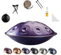 Handpan Drum 432hz 440Hz Instrument D Menor 9/10/12 Tones 56cm Hand Pan Music Percusión For Sound Healing, Personal Meditation, Yoga(Purple,432HZ/9Hinweis)