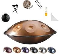 Handpan Drum 432hz 440Hz Instrument D Menor 9/10/12 Tones 56cm Hand Pan Music Percusión For Sound Healing, Personal Meditation, Yoga(Gold,440HZ/10Hinweis)