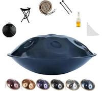 Handpan Drum 432hz 440Hz Instrument D Menor 9/10/12 Tones 56cm Hand Pan Music Percusión For Sound Healing, Personal Meditation, Yoga(Blue,432HZ/10Hinweis)