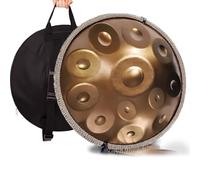 Handpan Drum 432Hz, 9/10/12 Notes 22 Inches Percussion Instrument With Drum Tripod, Steel Handpan Instrument For Meditation Yoga Sound Healing(14Notes)