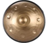 Handpan Drum 440Hz 432Hz Metal Percussion Instrument, 9 Note Stainless Steel with Golden Spiral Design for Music Therapy and Relaxation