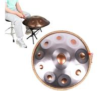 Handpan Drum 440Hz, 9/10/12 Notes 22 Inches In D Minor Steel Hand Pan Percussion Instruments, Handpan Instrument With Drums Tripod, For Meditation Yoga Sound Healing(B,9 notes)