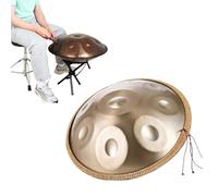 Handpan Drum 440Hz, 9/10/12 Notes 22 Inches In D Minor Steel Hand Pan Percussion Instruments, Handpan Instrument With Drums Tripod, For Meditation Yoga Sound Healing(A,9 notes)