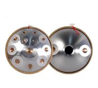 Handpan Drum, 440HZ Grade Steel Percussion Instrument with Handpan Bag, Drum Sticks, Drum Stand, Cleaning Cloth for Daily Learning, Professional Players