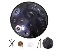 Handpan Drum 440Hz in D Minor 12 Notes 22 Inch Steel Drum Percussion Instruments with Soft Hand Pan Bag, Meditation Yoga Sound Healing Street Performance (Blue, 12 Notes)